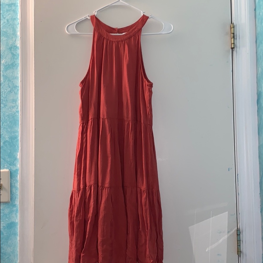 Old Navy pink tiered tank top dress